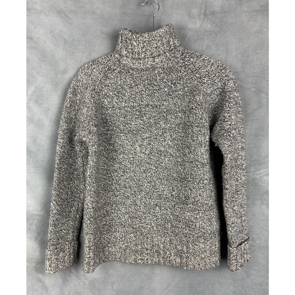 Vintage Express Knit Turtleneck Sweater Womens Small Marbled Gray Merino Wool - Picture 1 of 13